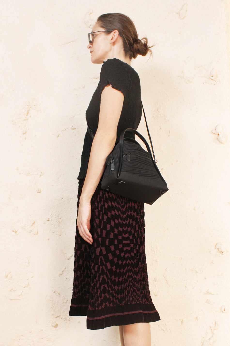 Pleated Backpack Tote