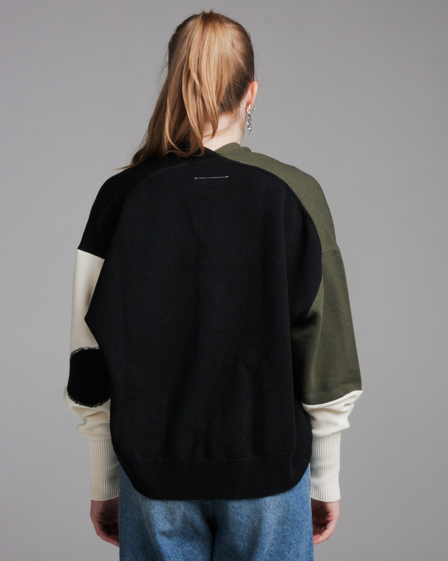 Khaki and Black Cardigan