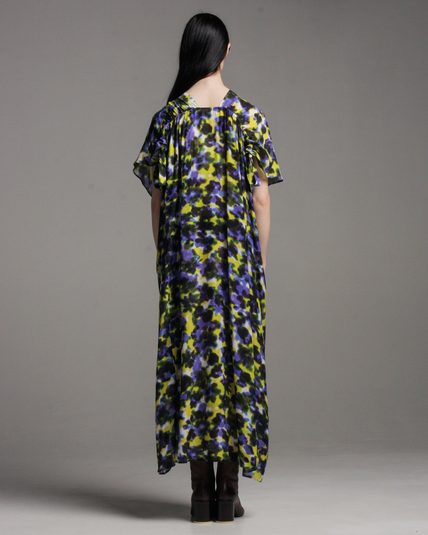 Daegan Lime Purple Volume Dress