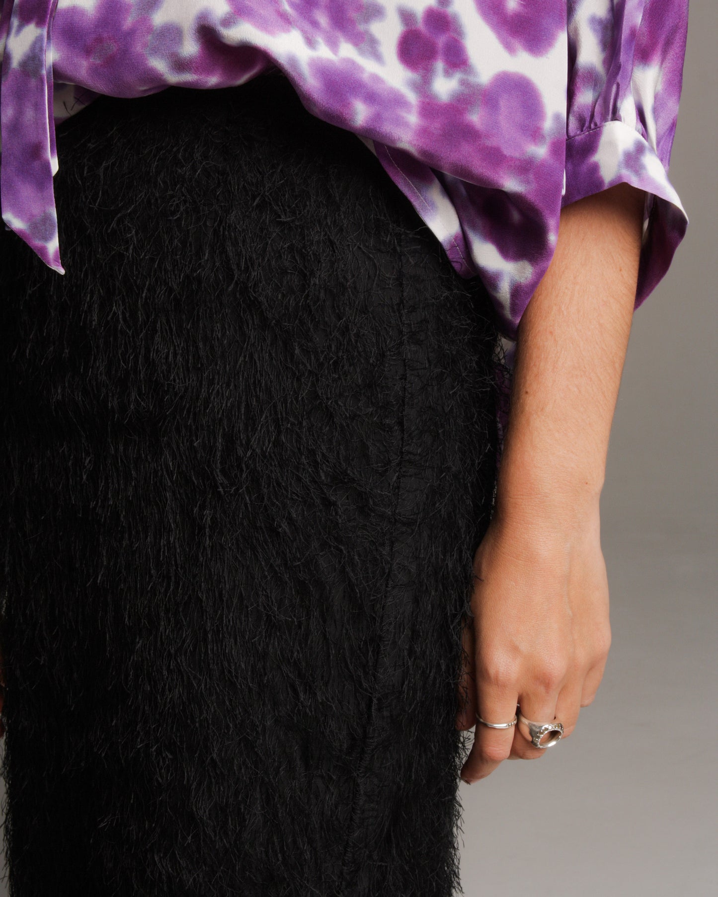 Salim Fringed Pencil Skirt