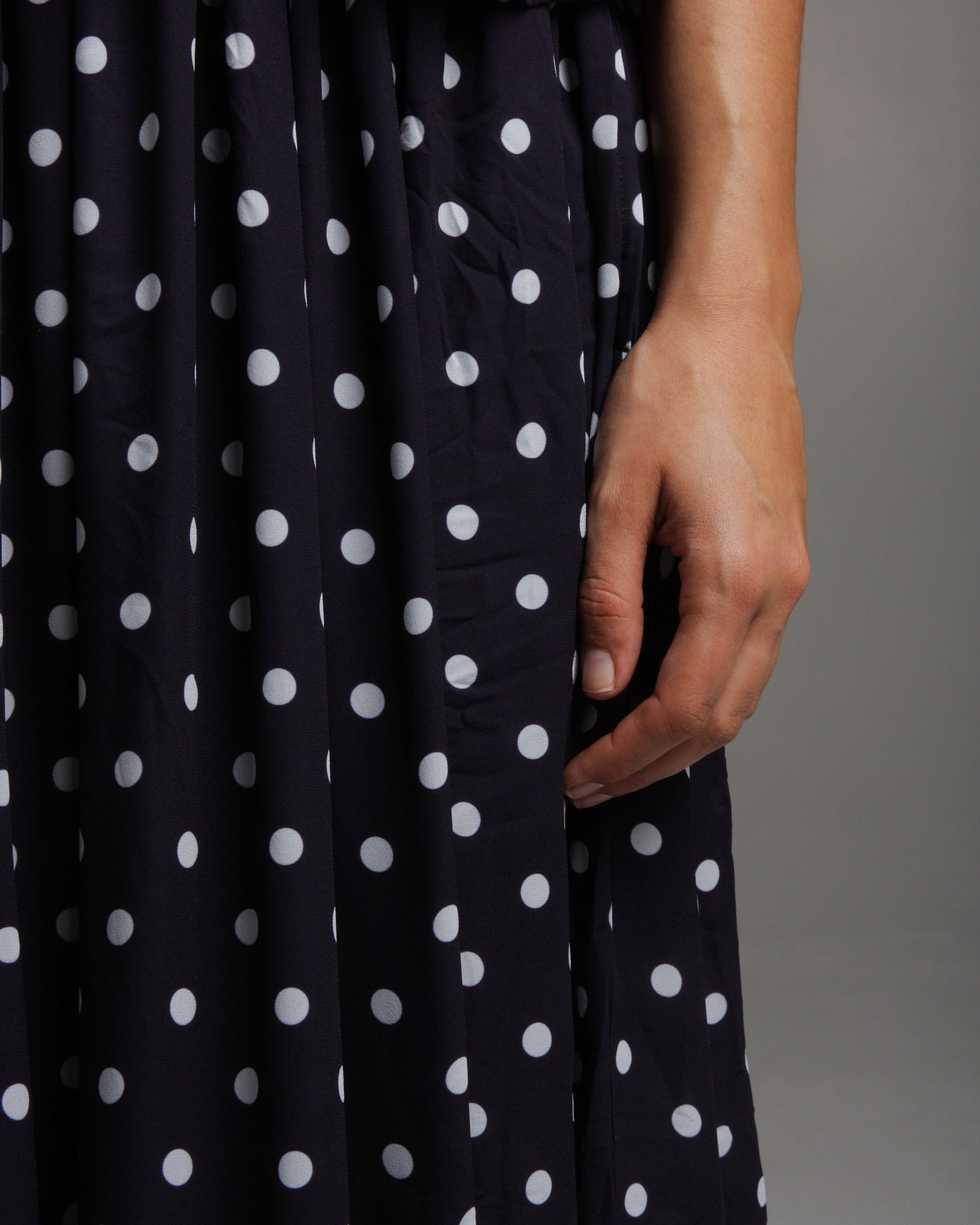 Navy Polka Dot Skirt