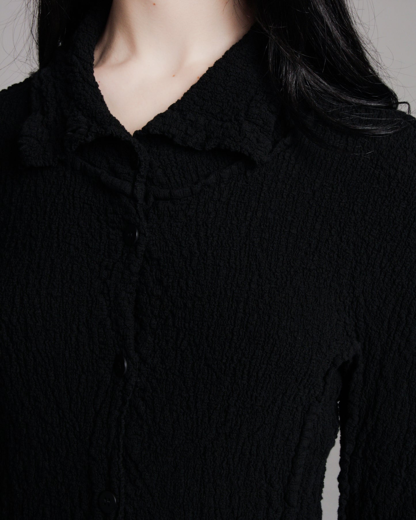 Onyx Black Cauliflower Shirt