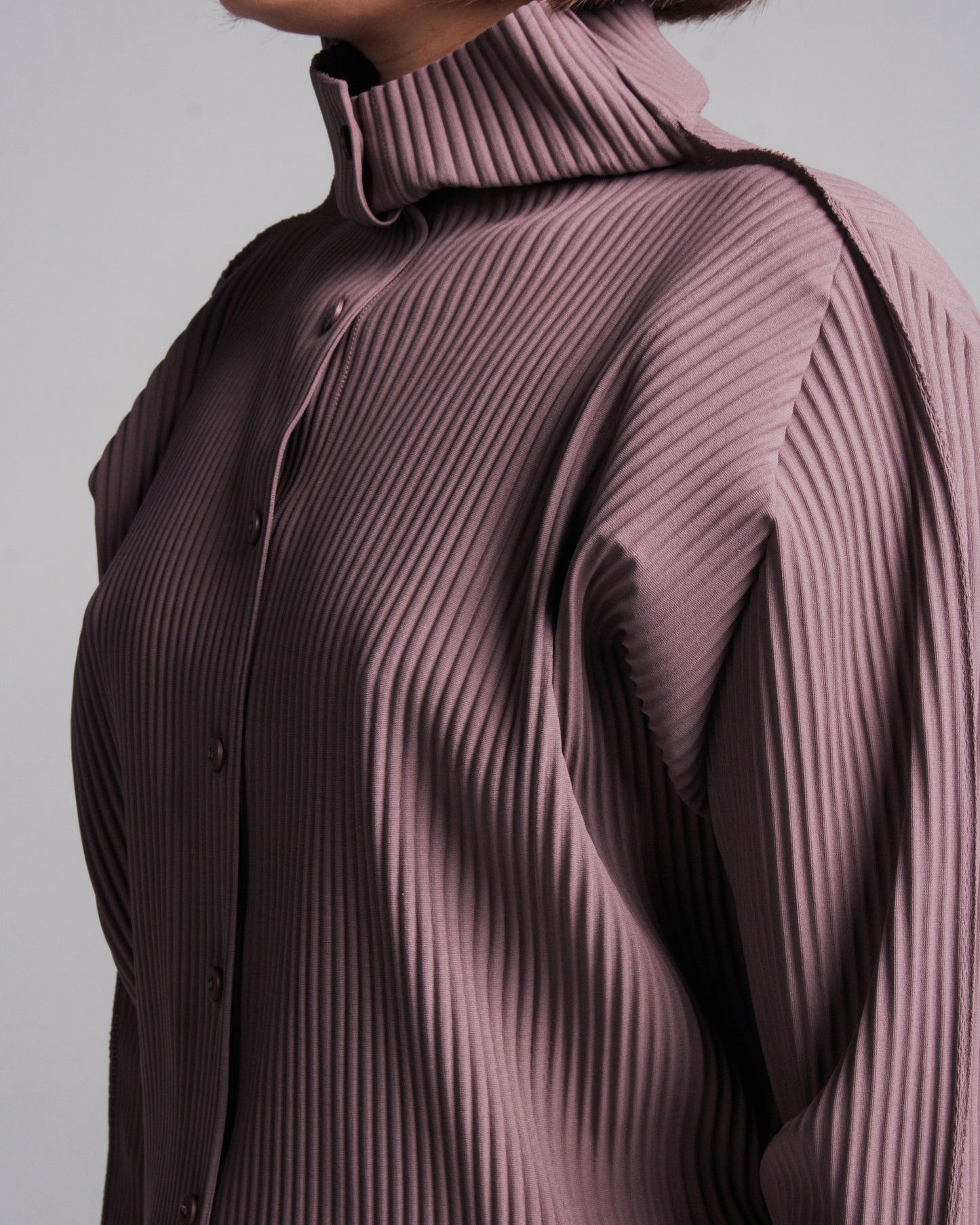 Cocoa Fine Knit Pleated Cardigan