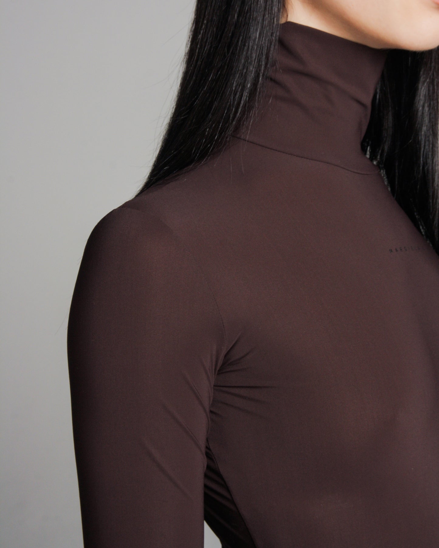 Chocolate High-Neck Bodysuit