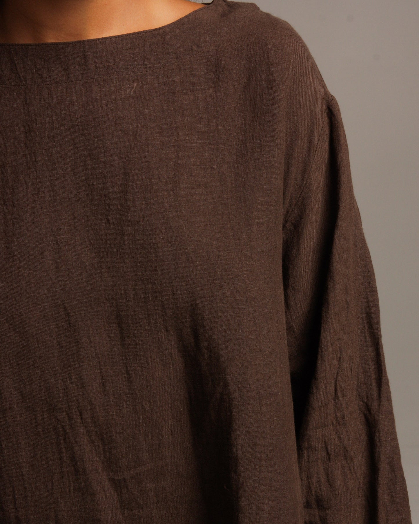 Brown Linen Dress