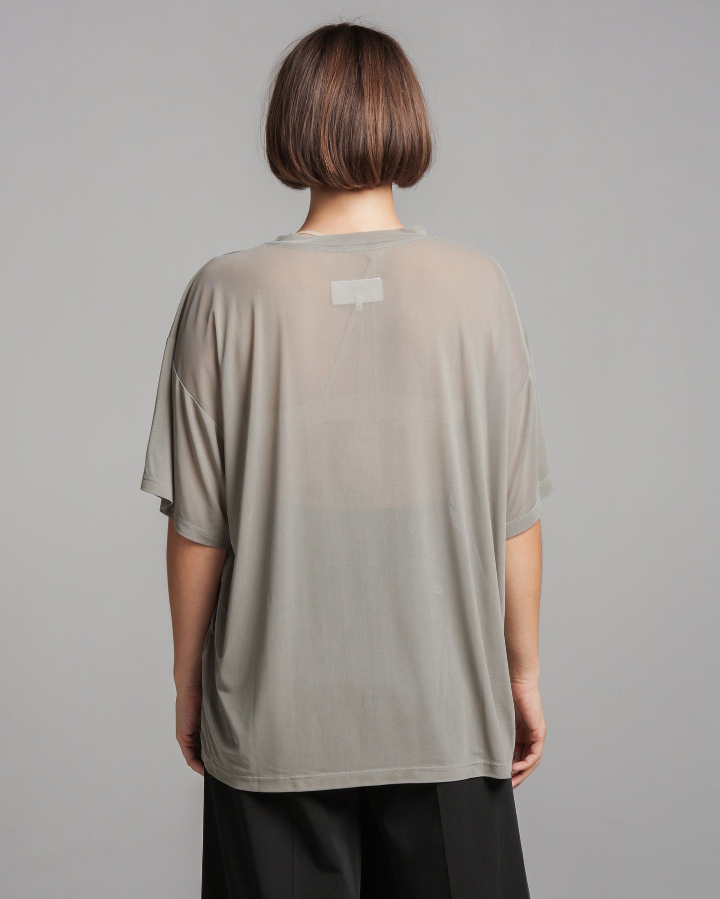 Grey Mesh Logo Tee