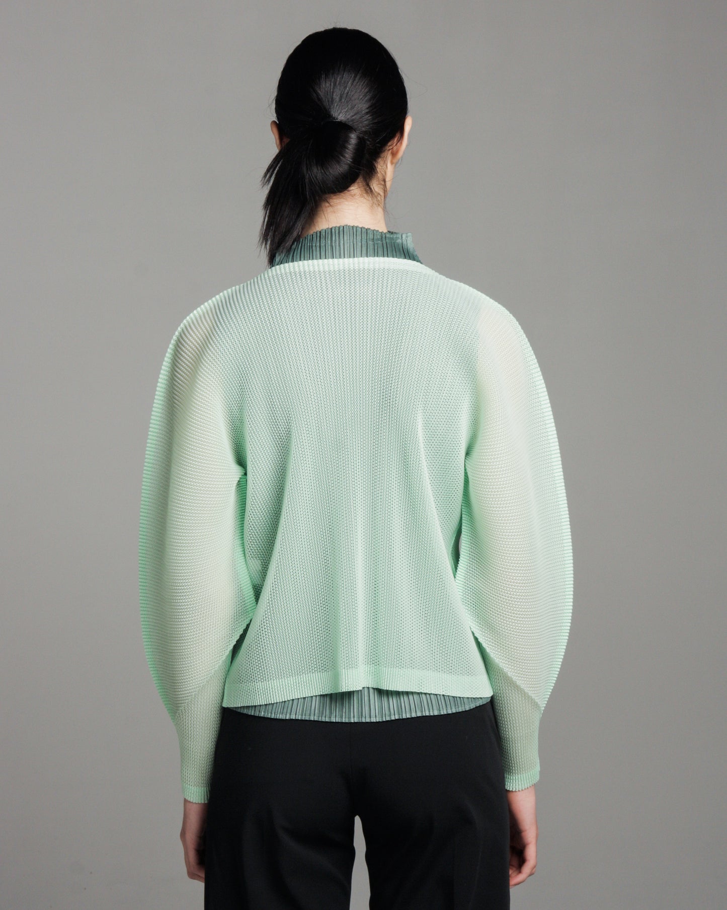 Mint Tatami Mesh Cardigan