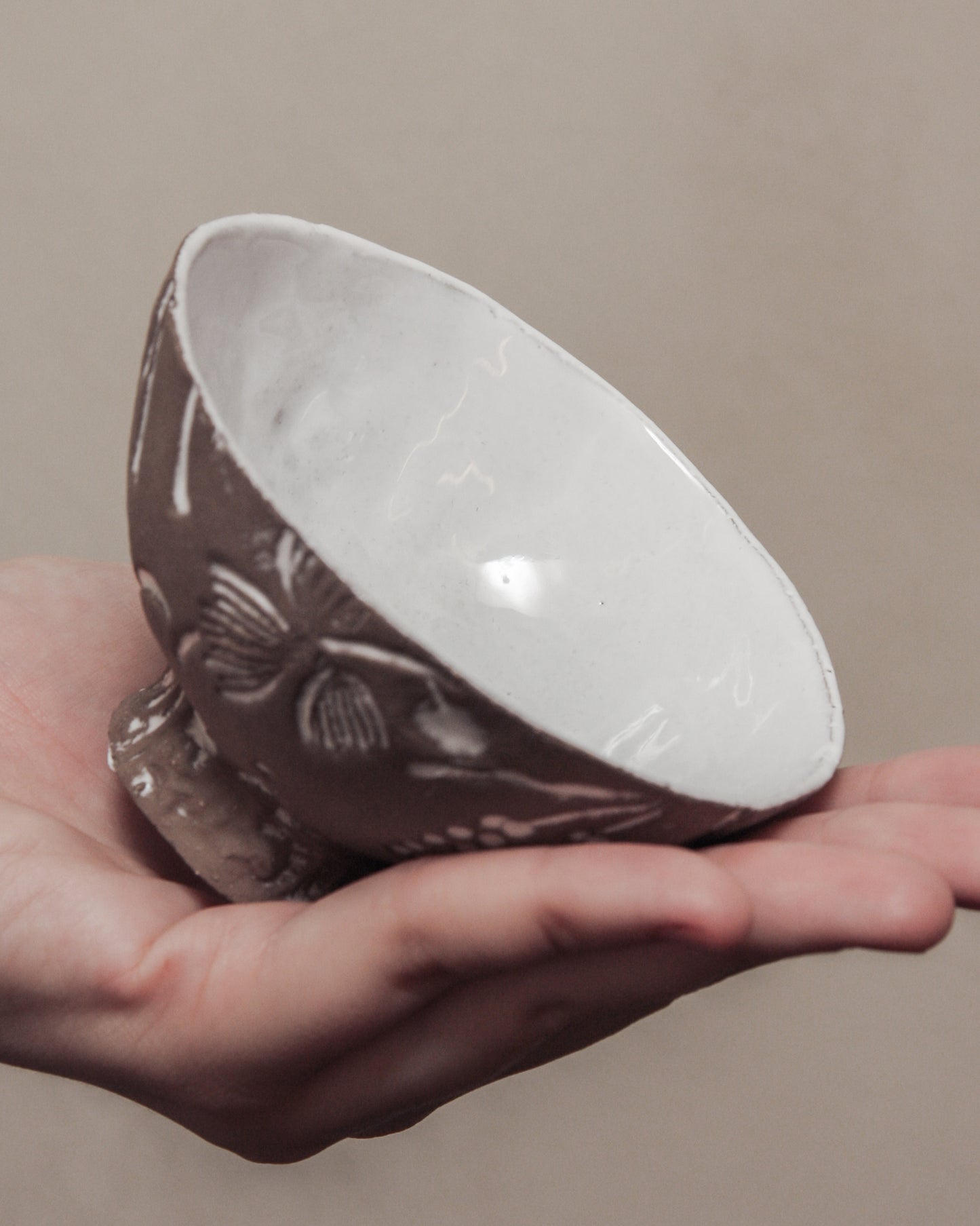 Small Robinson Bowl with Flowers Outside