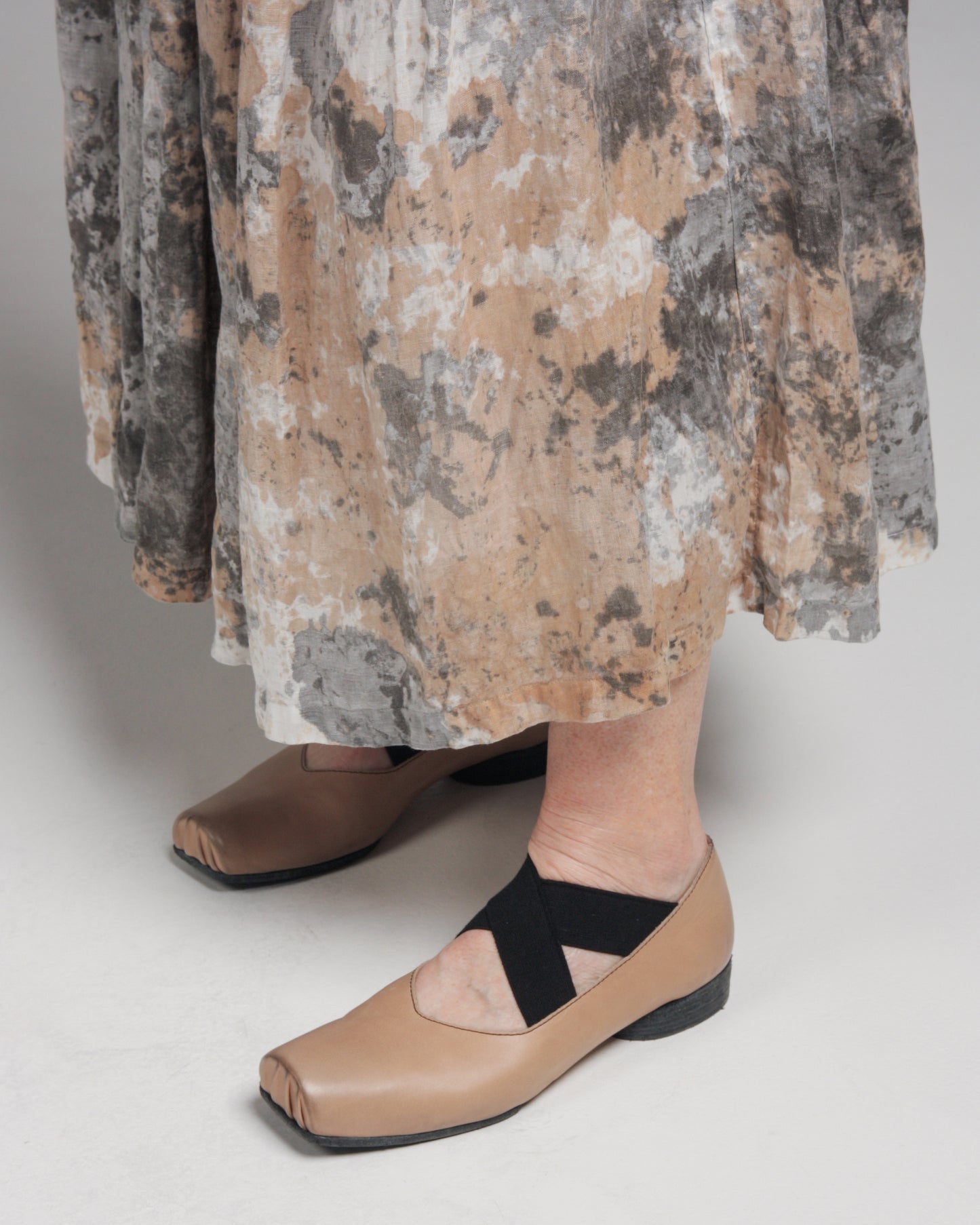 Persimmon Hand Dyed Linen Skirt