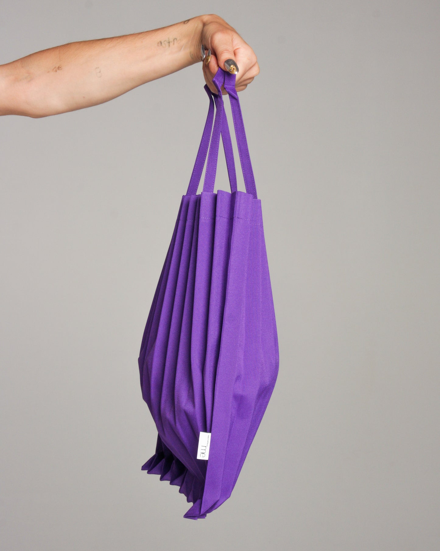 Violet Trunk Pleats Bag