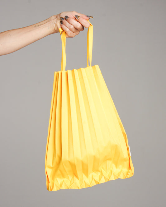 Yellow Trunk Pleats Bag