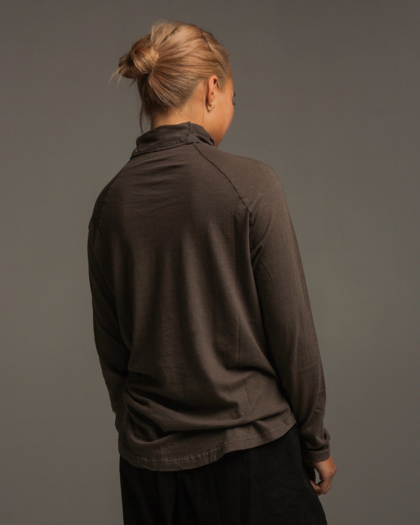 Taupe Cotton Knit Pullover