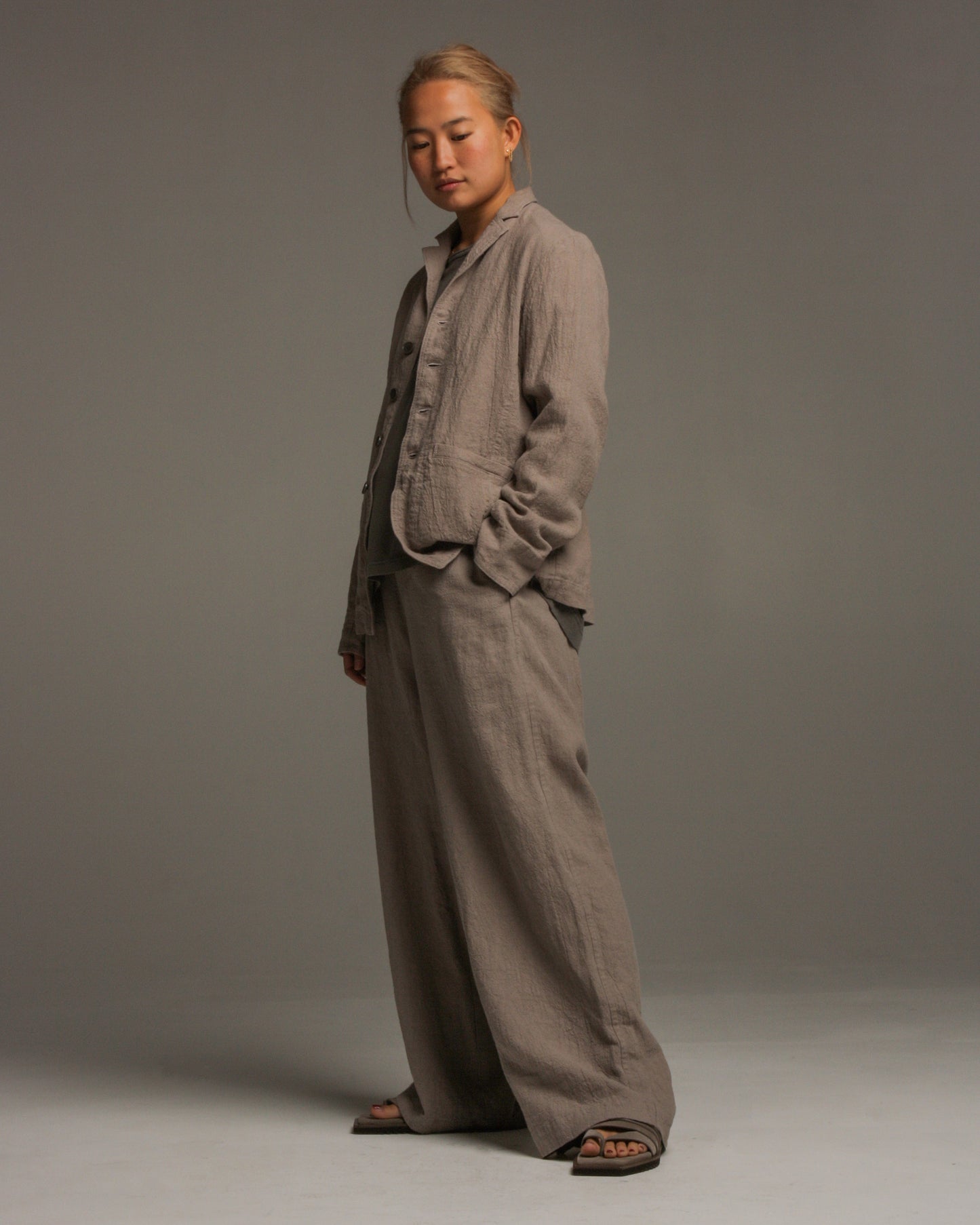 Dove Grey Linen Pants
