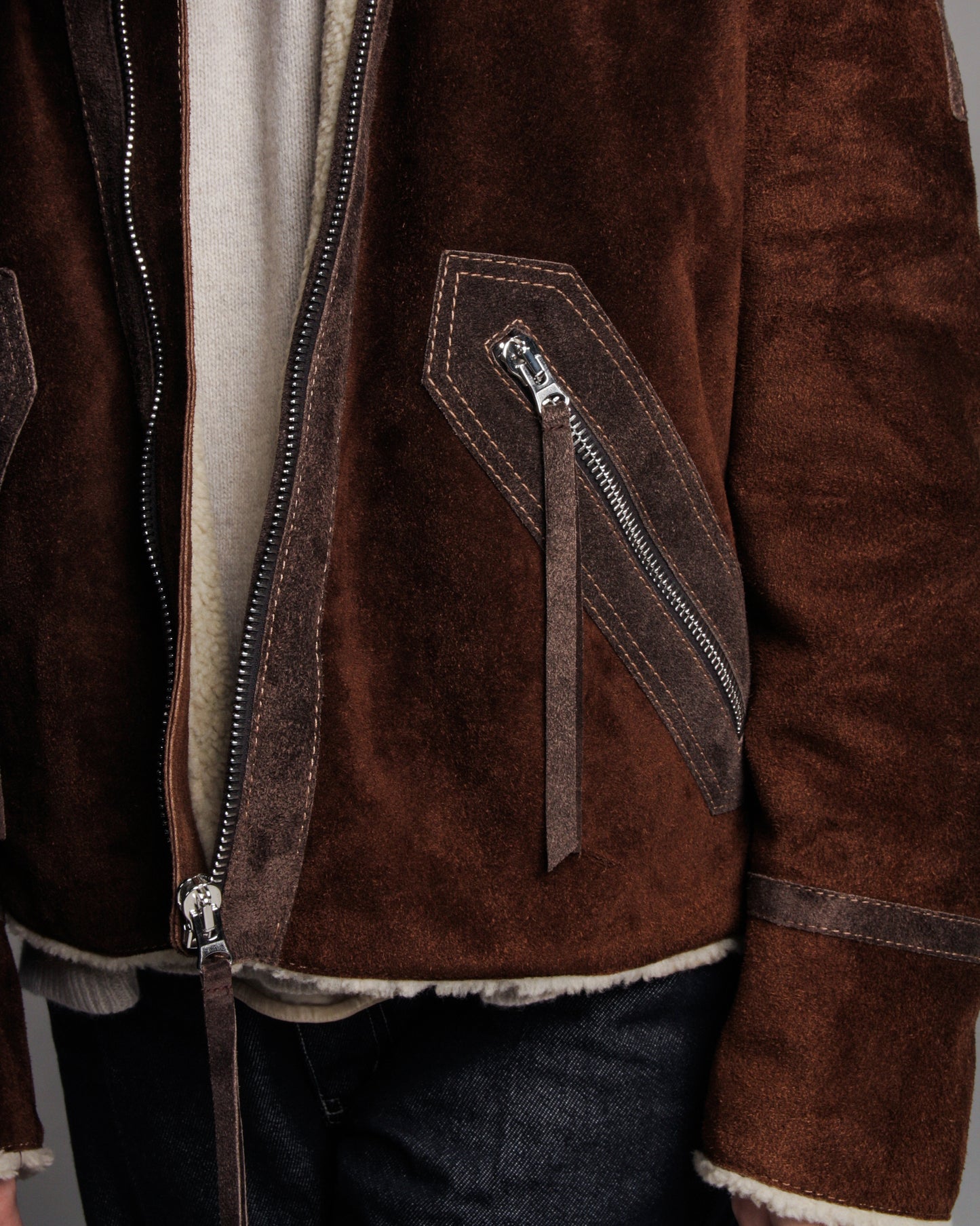Brown Calf Leather Jacket