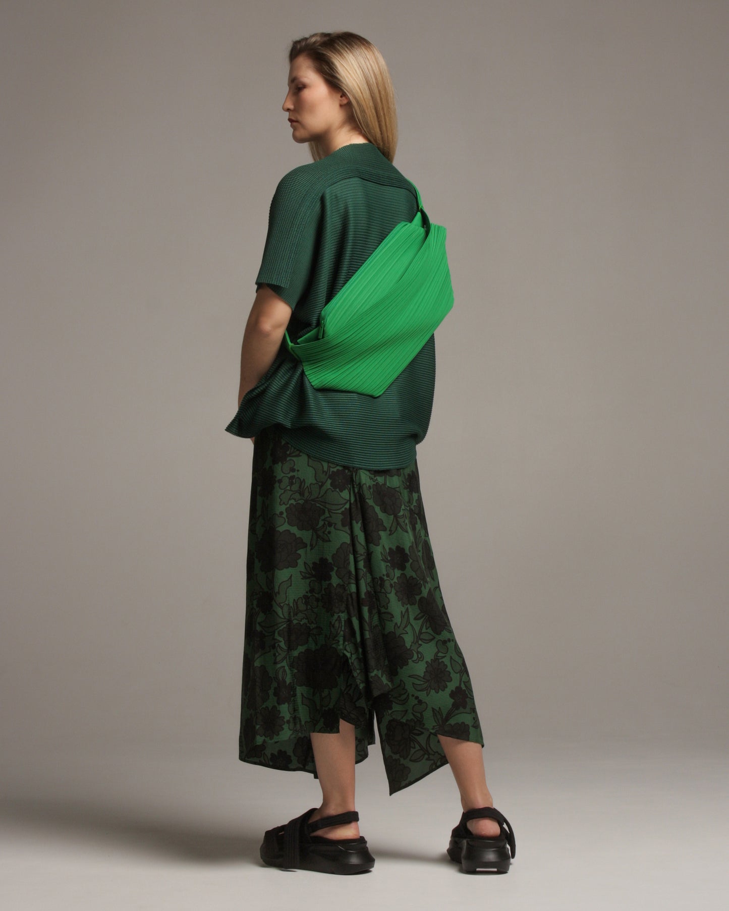Sonam Green Peonies Skirt