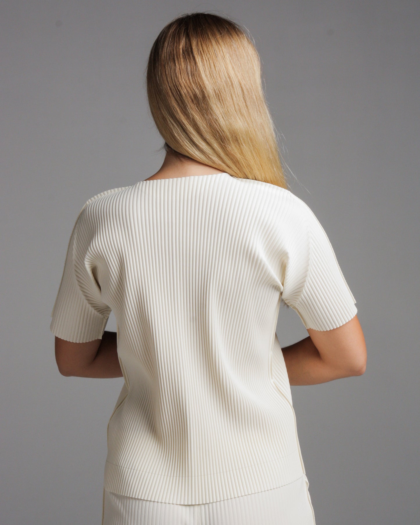 Off White Soft Pleated Tee