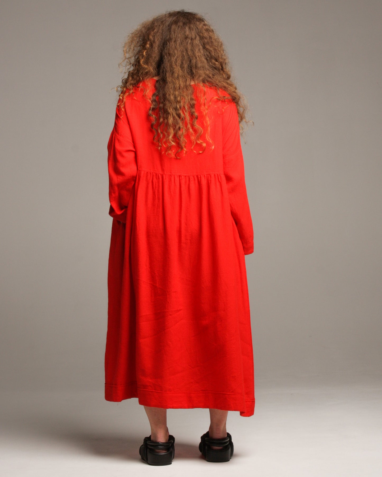 Red Wool-Blend Dress