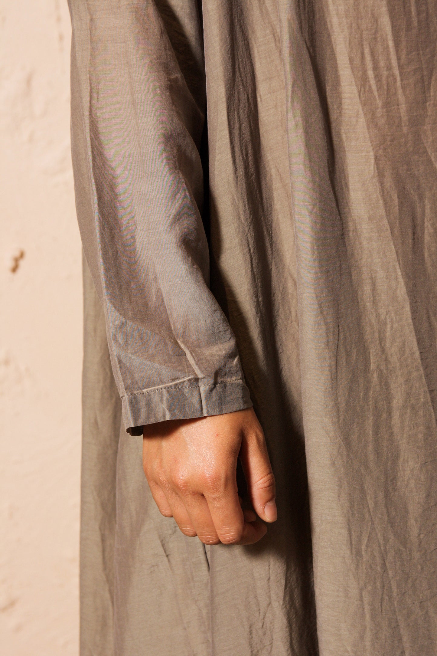 Silk Loan Azumadaki Grey Dress