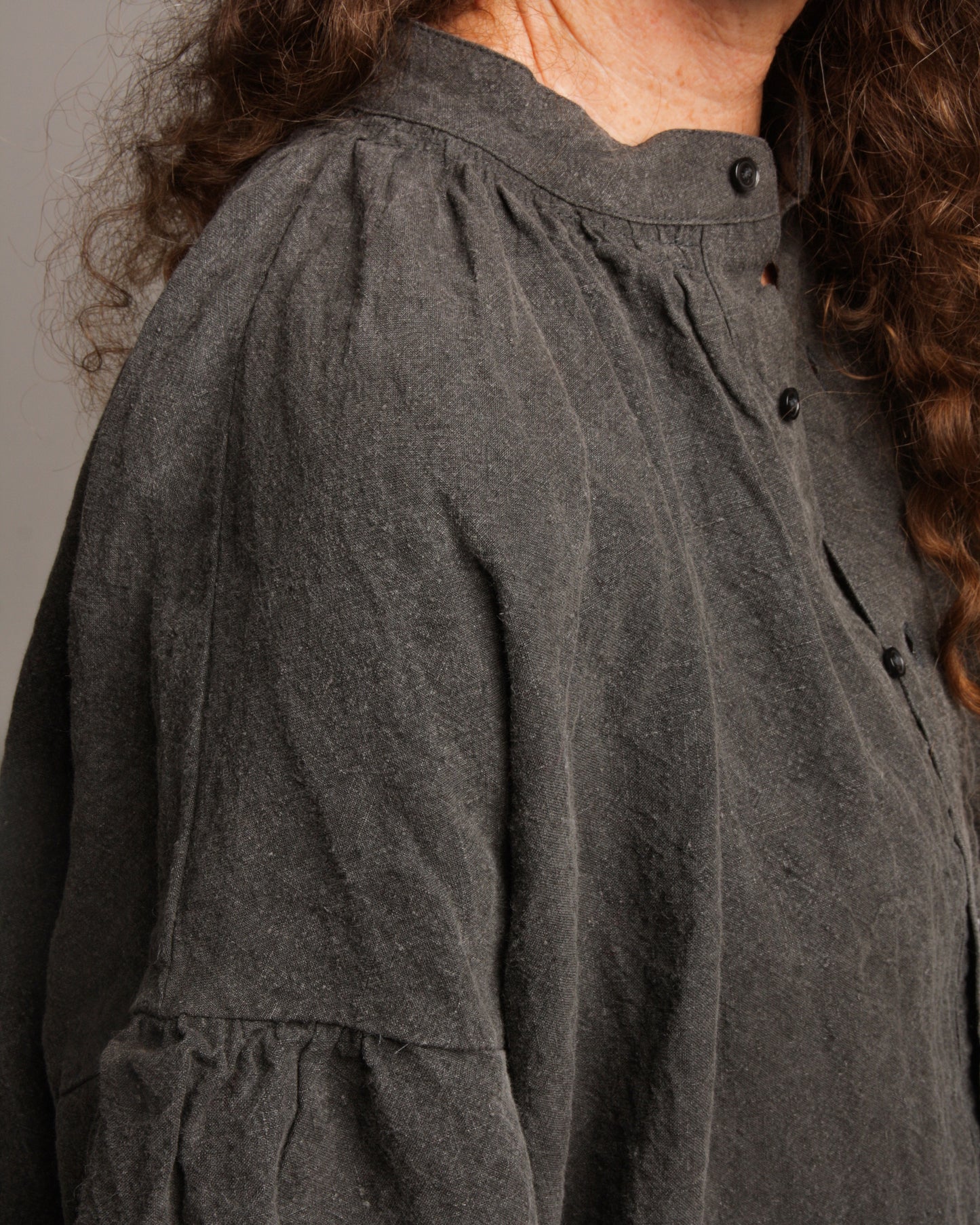 Dark Grey Linen Shirt