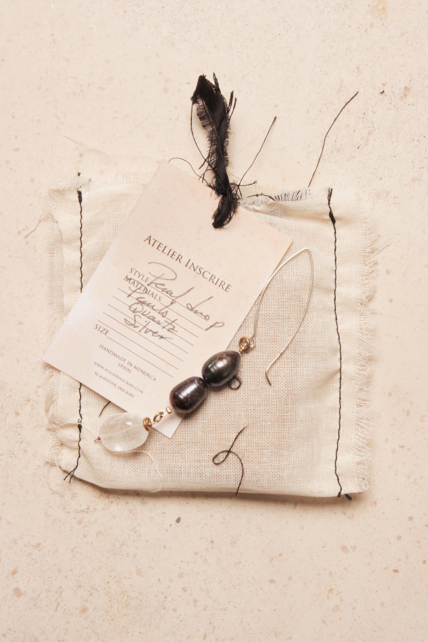 Pearl and Quartz Drop Earring