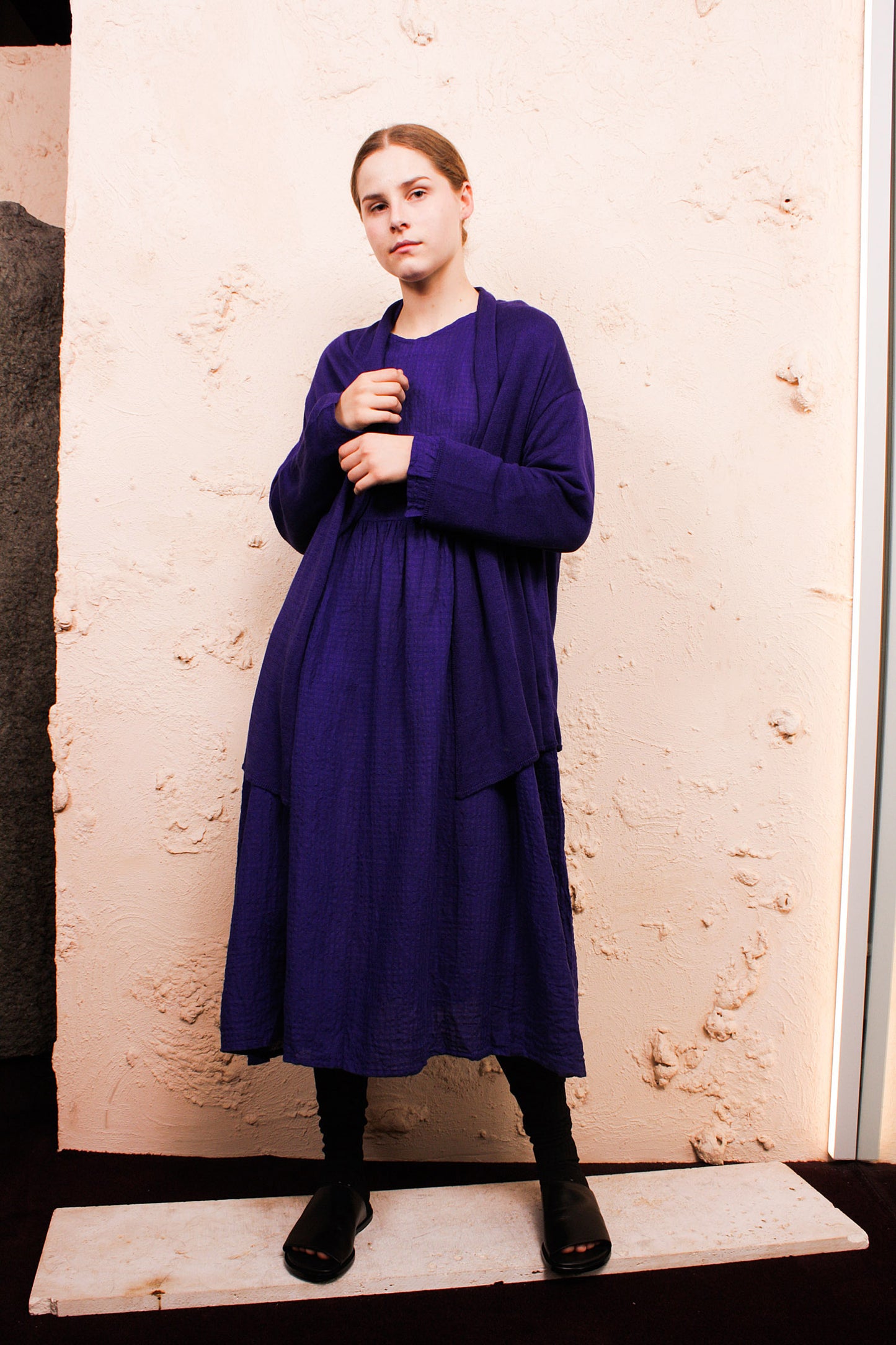 Purple Linen Cardigan