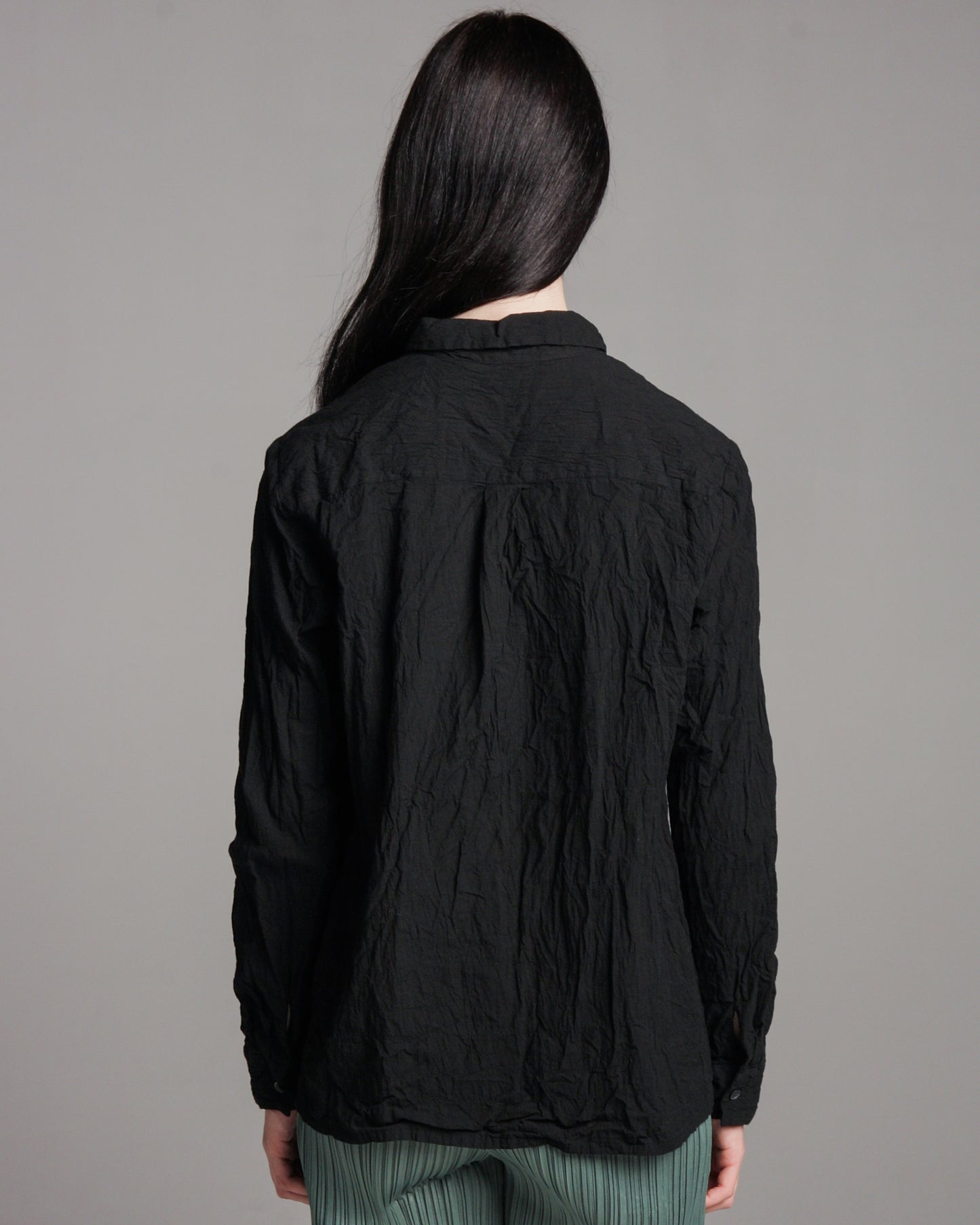 Black Crinkle Shirt