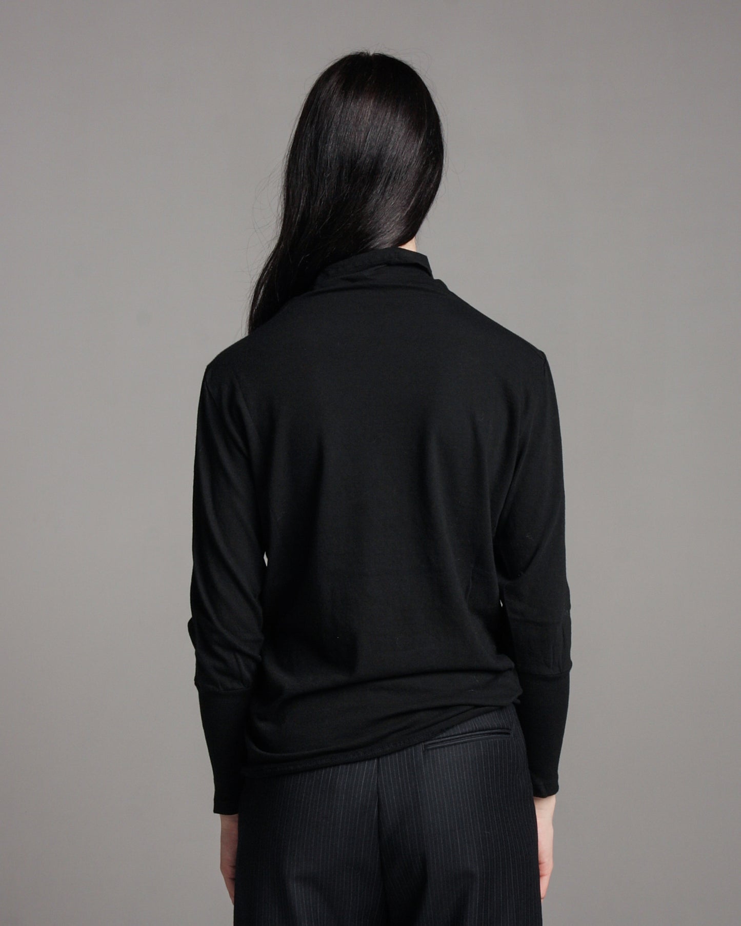 Black Highneck Longsleeve Top