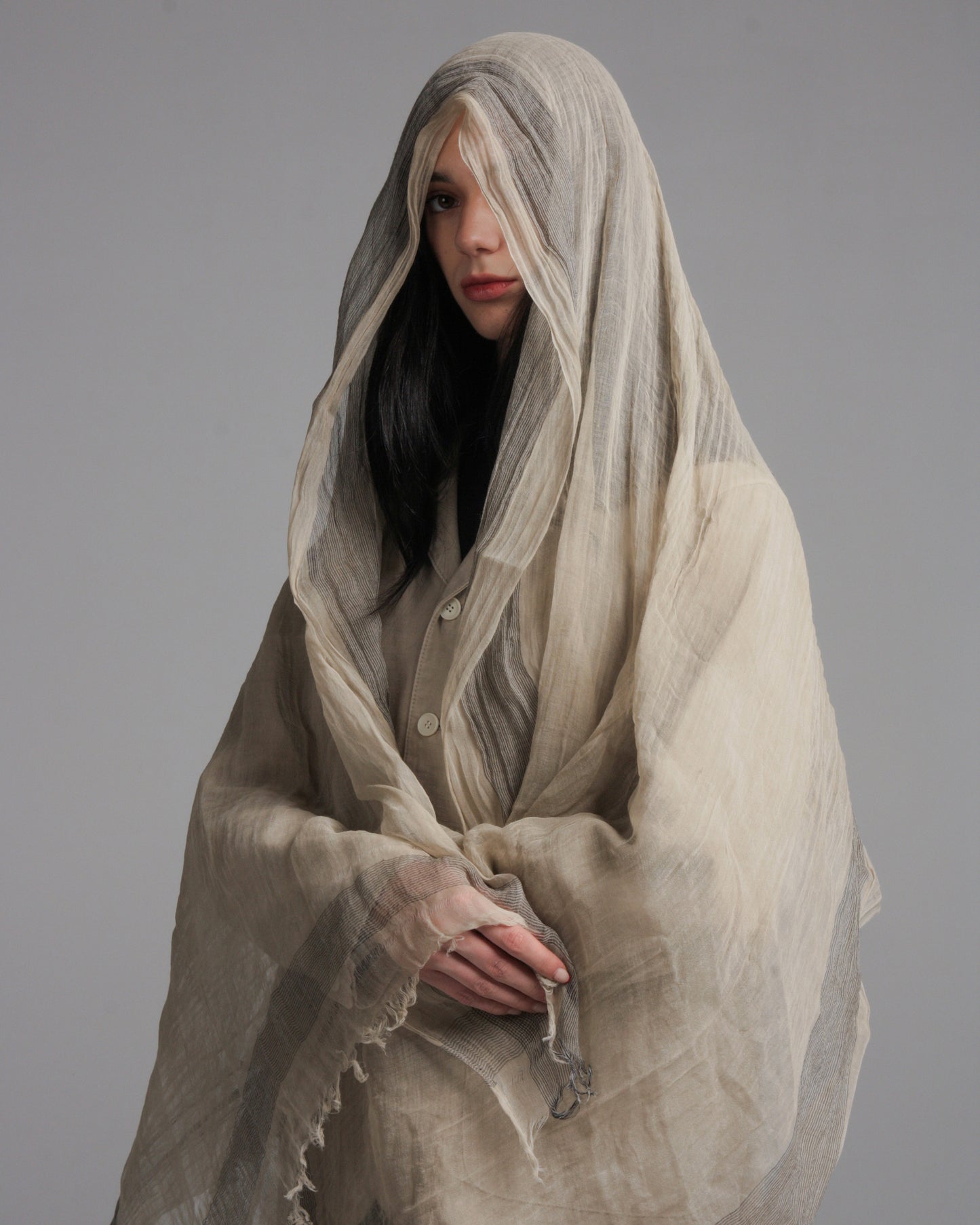 Beige Bengara Dye Stole
