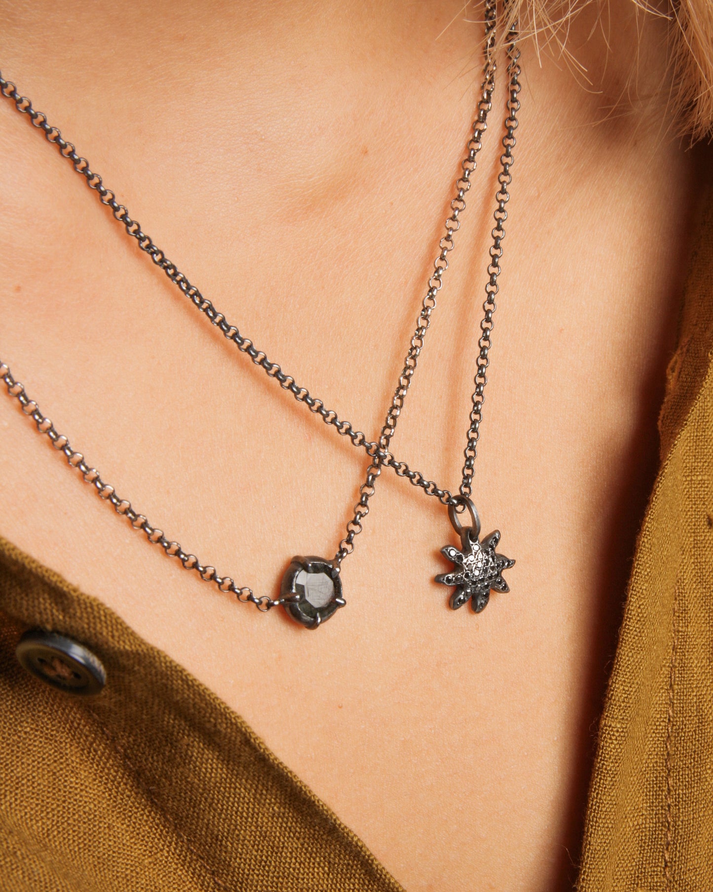 Belquis Green Rutilated Quartz Necklace