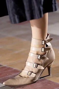 Dries Van Noten SS2003 Leather Buckle Heels