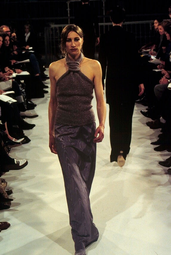 Ann Demeulemeester FW1995 Navy Wool Halter Top