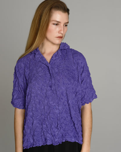 Violet Geometric Farm Pile Meringue Top