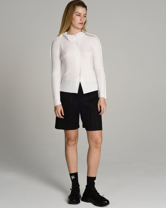 Black Pleated Shorts