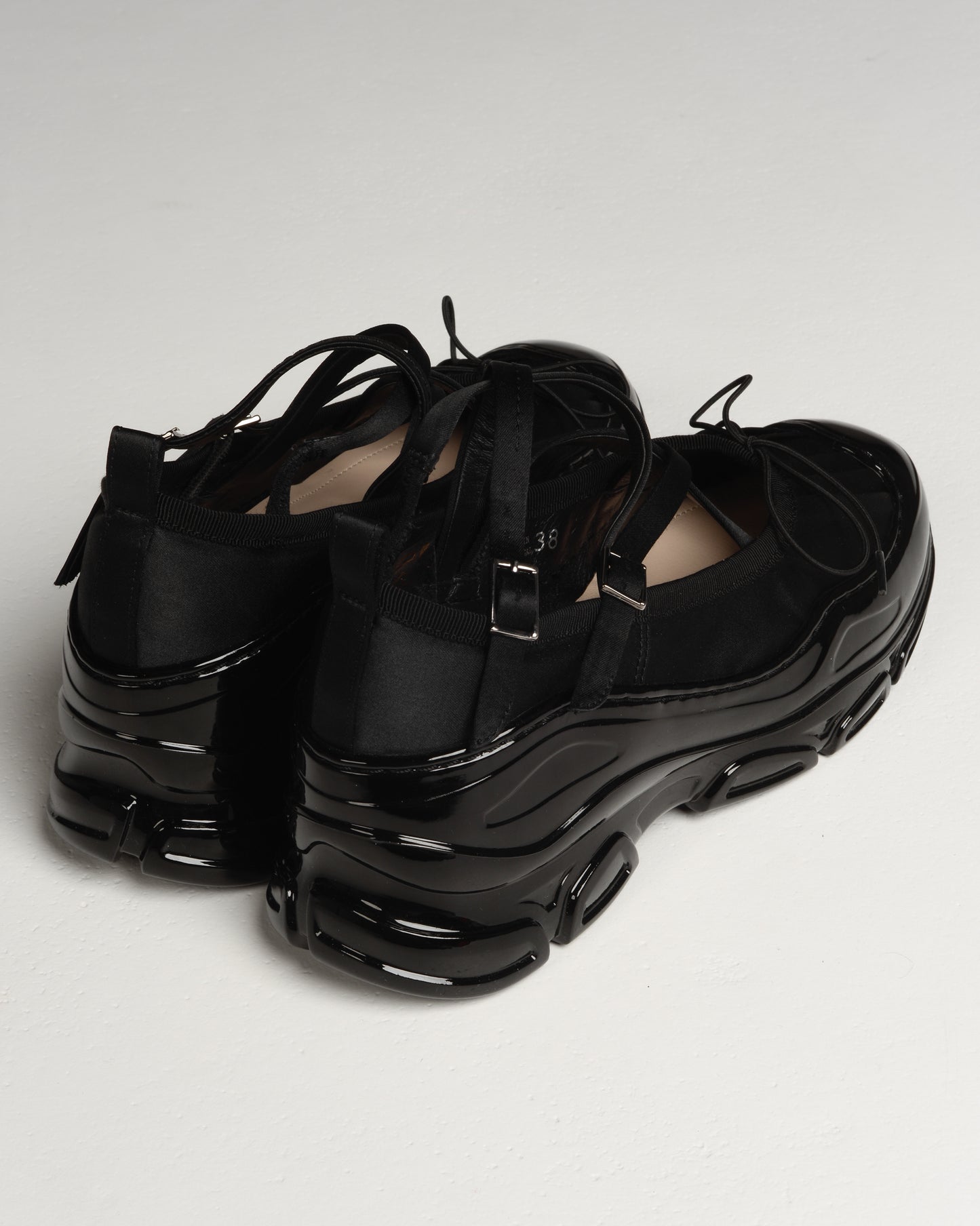 Black Low Trek Ballerina Shoes