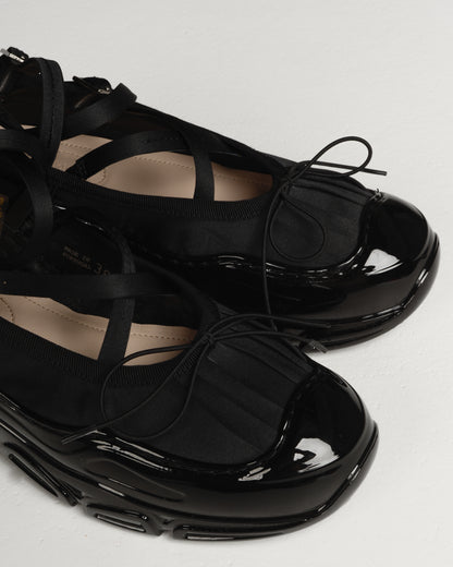 Black Low Trek Ballerina Shoes
