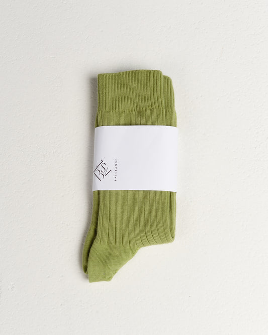 Mun Green Rib Ankle Socks