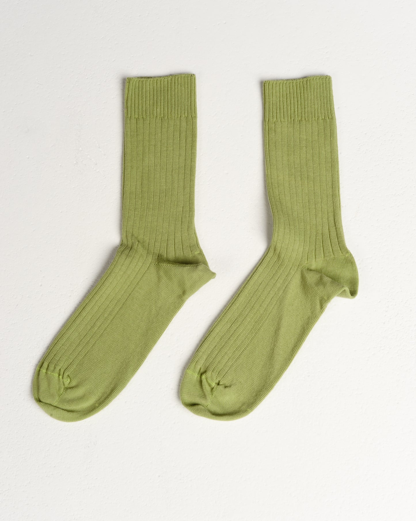 Mun Green Rib Ankle Socks