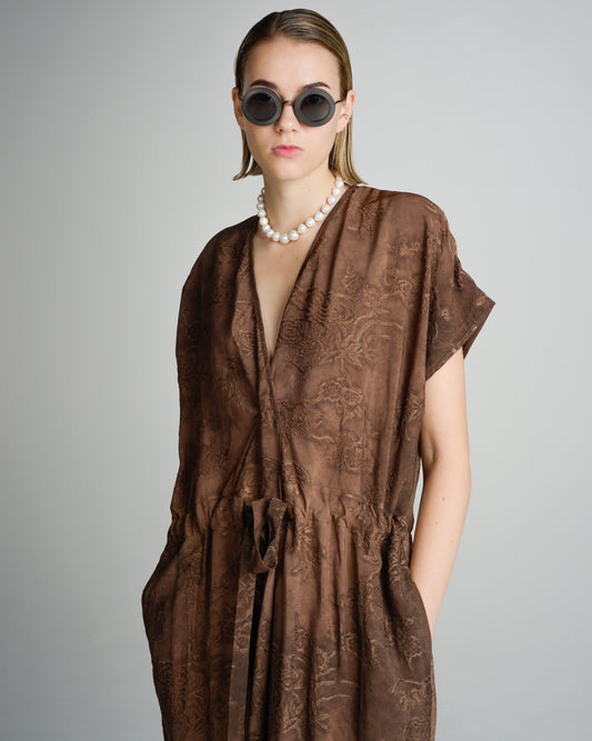 Brown Rose Acre Dress