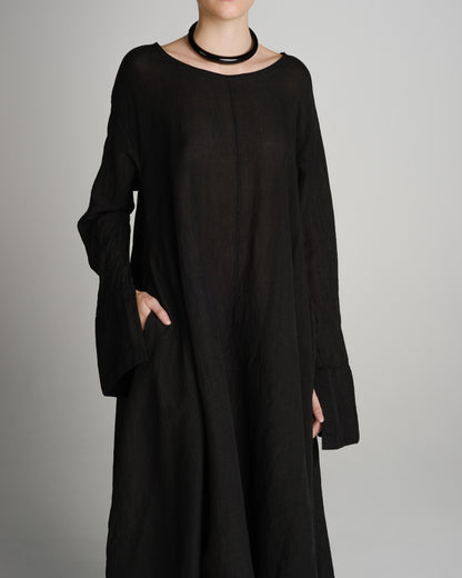 Black Oversized Long Sleeve Dress