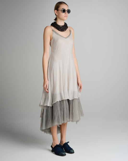 Light Grey Silk Dress