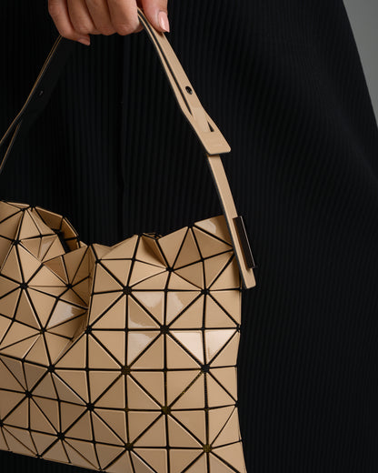 Beige Baguette Handbag