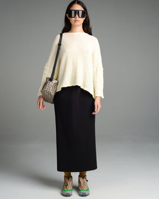 Off White Cauliflower Long Sleeve Top