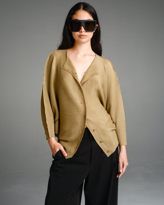 Beige Dolman Knit Cardigan
