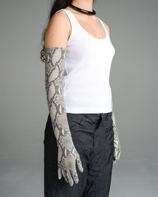Snake Print Gloves
