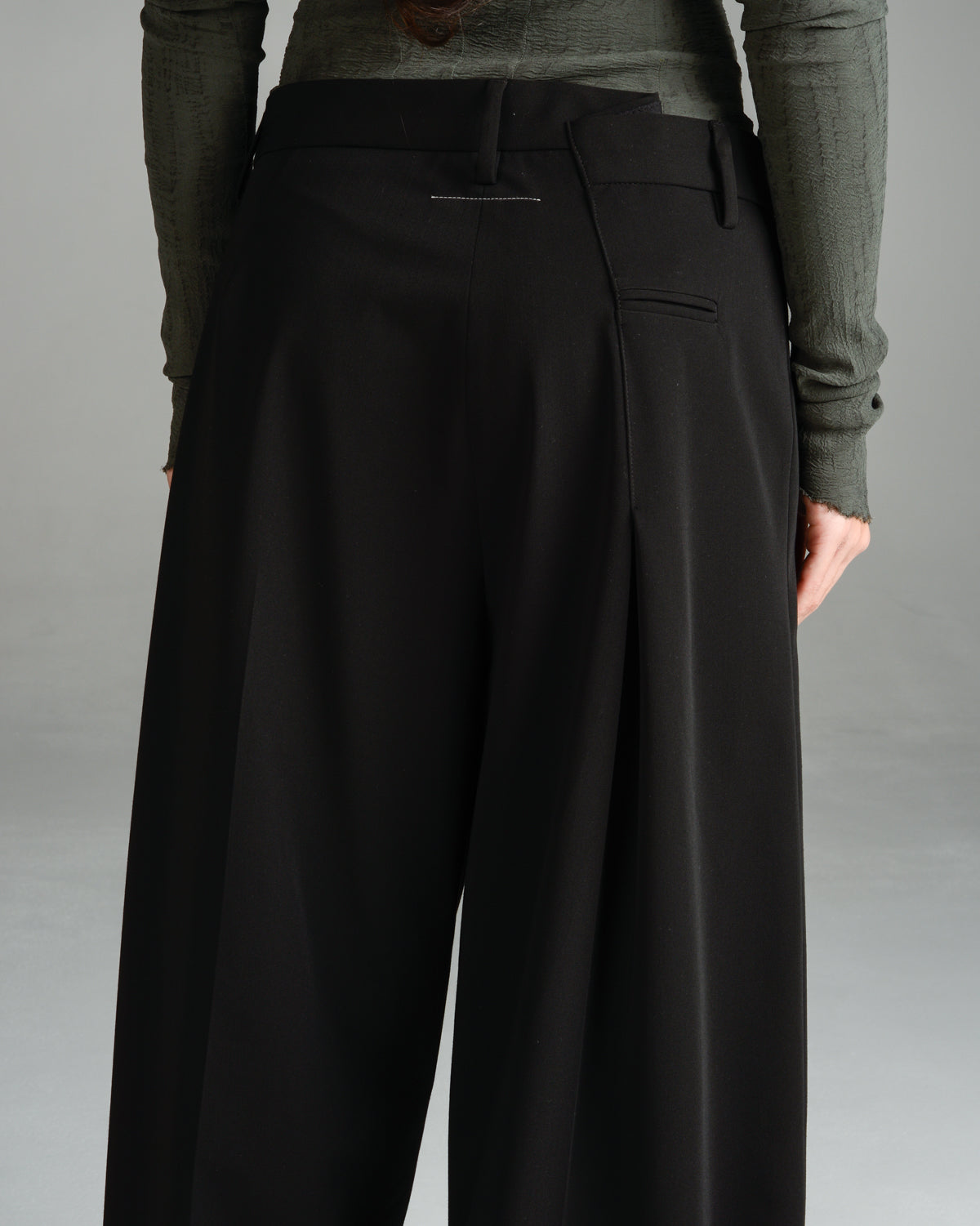 Black Deconstructed Trousers