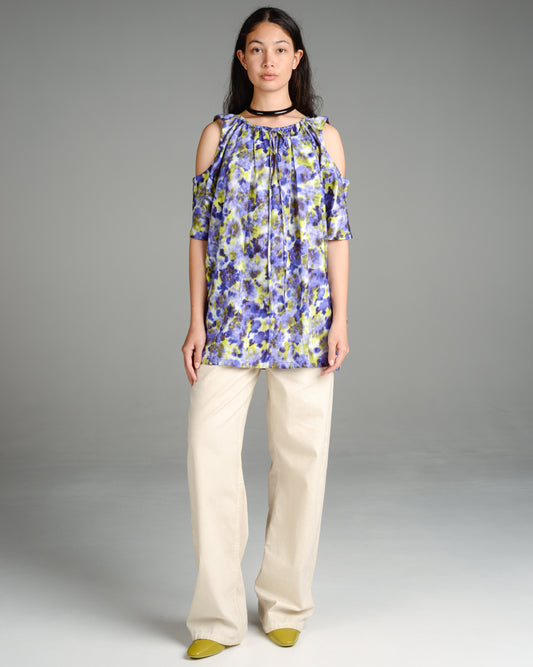 Tahar Gathered Neck Top