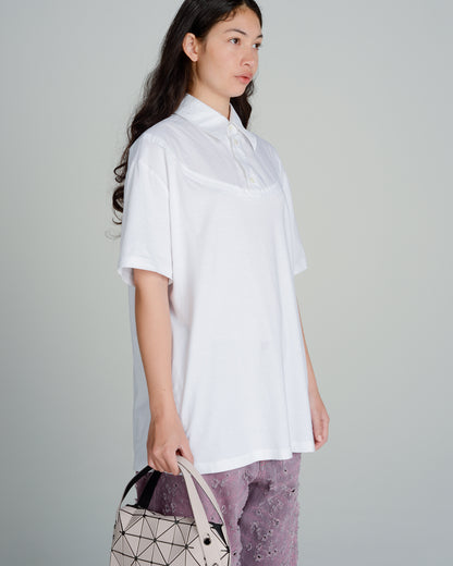 White Short Sleeve Cotton Shirt