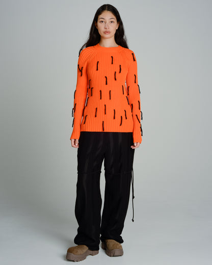 Karan Long Sleeve Fringed Top