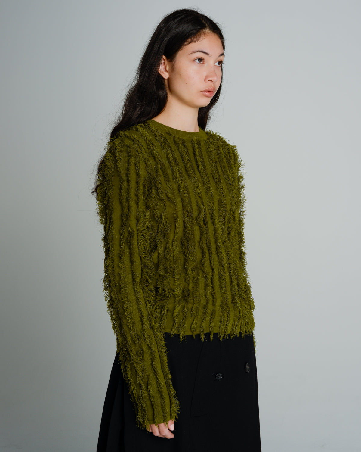 Karrie Moss Fringed Sweater