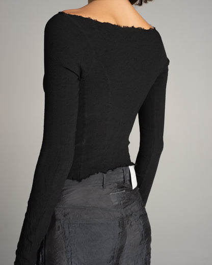 Noir Stretch Longsleeve Top